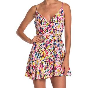 Row A print waist tie dress